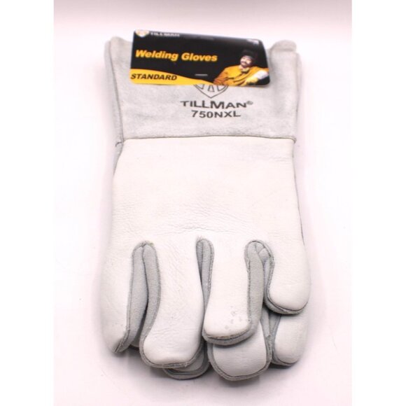 NEW Tillman 750NXL Welding Gloves Standard Gray Pearl Top Grain Elkskin Safety - Picture 1 of 11